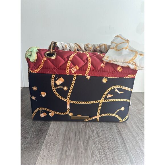 KURT GEIGER LONDON Kensington Quilted Nylon Scarf Handle Shoulder Bag $245 - Picture 5 of 9